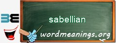 WordMeaning blackboard for sabellian